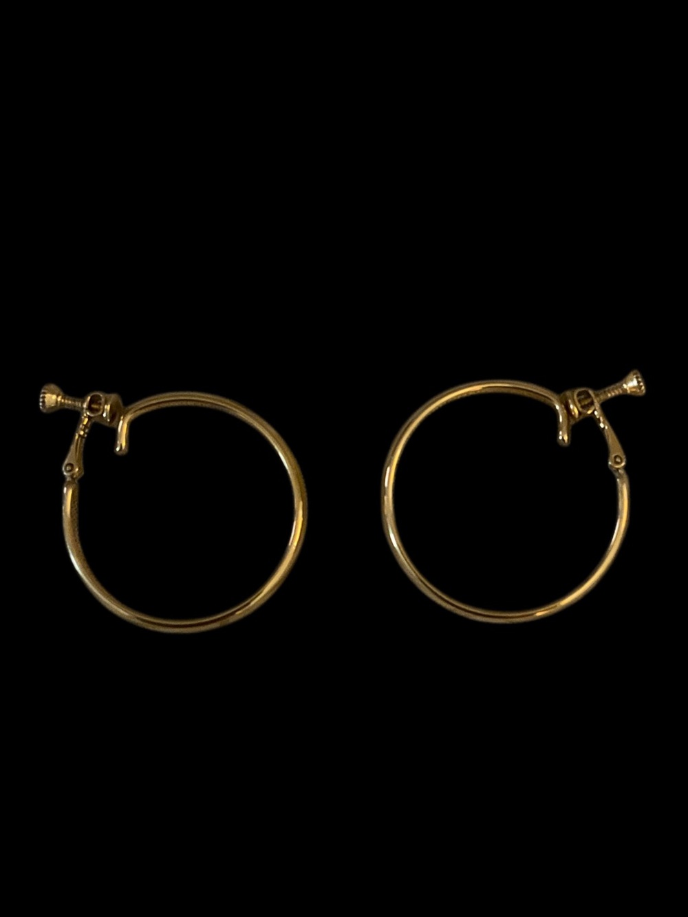 Napier Vintage Gold Tone Hoop Earrings